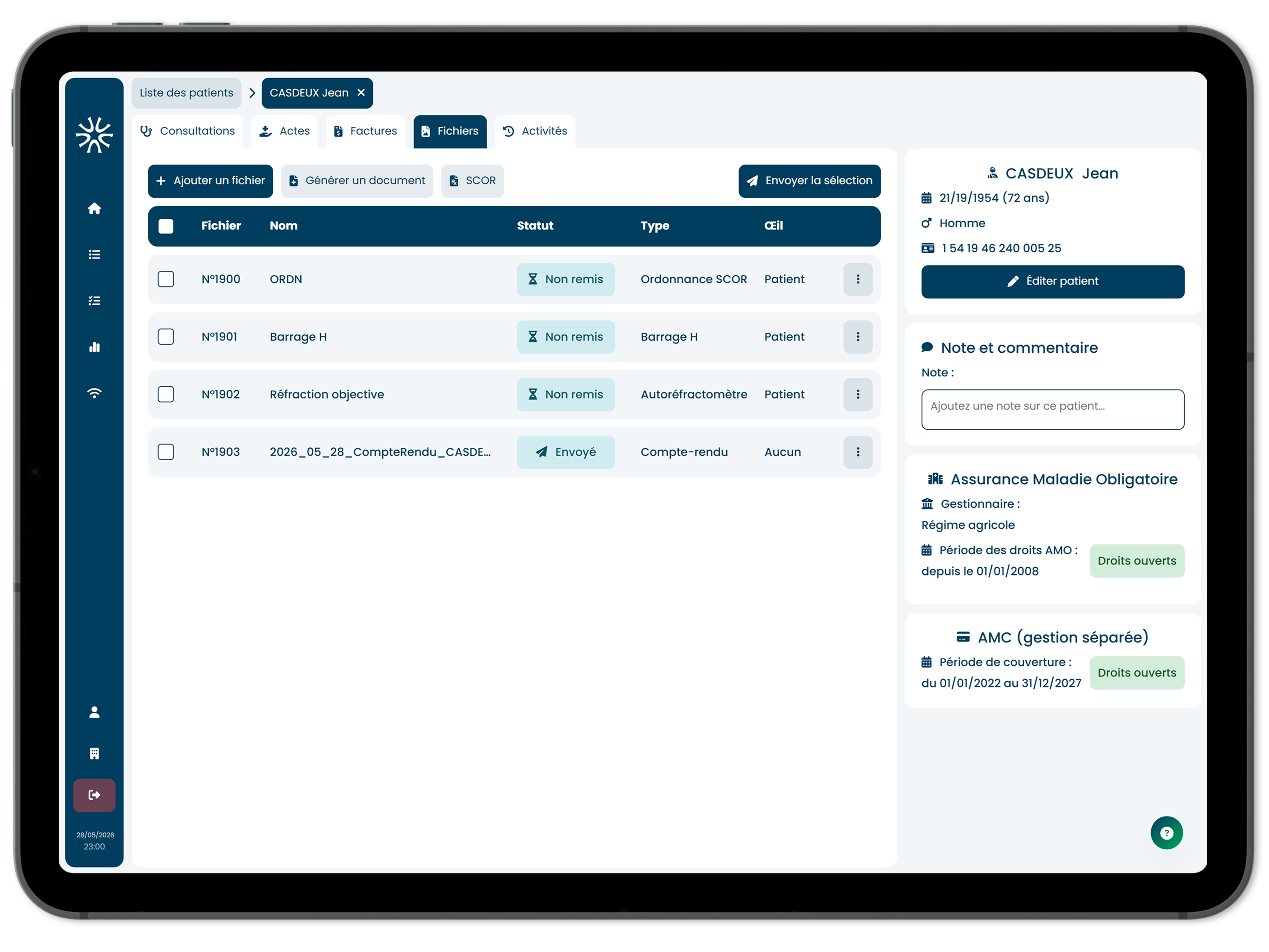 Gestion documentaire et fichiers patients sur iPad