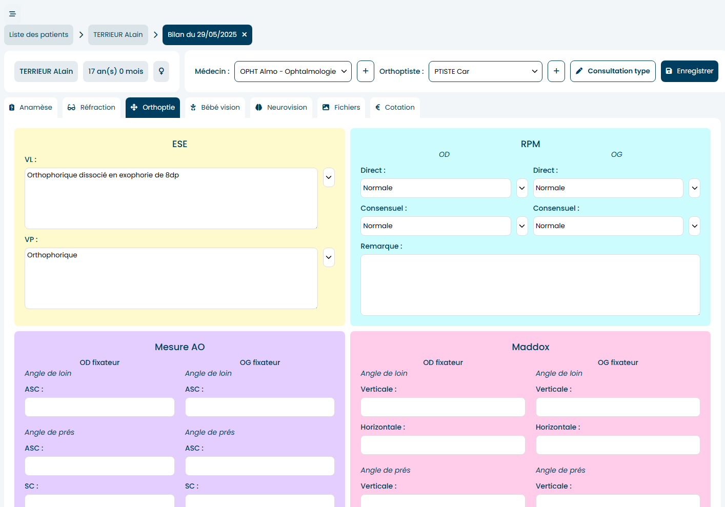 Interface de partage sécurisé sur tablette