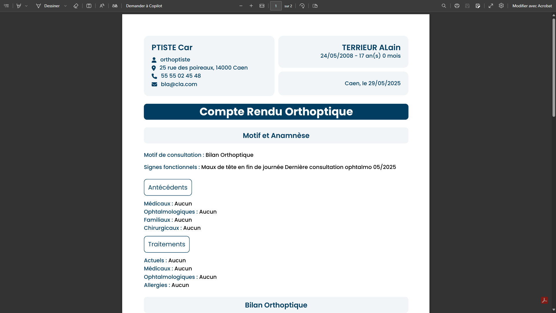 Interface de rapports financiers sur tablette